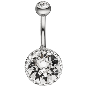 Bauchnabelpiercing Piercing aus Edelstahl mit Swarovski Elements glänzend