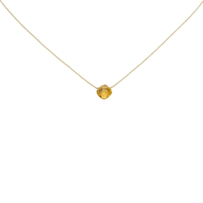 Halskette Collier aus 750 Gold Gelbgold mit Citrin orange facettiert 45cm Halskette Collier aus 750 Gold Gelbgold mit Citrin orange facettiert 45cm