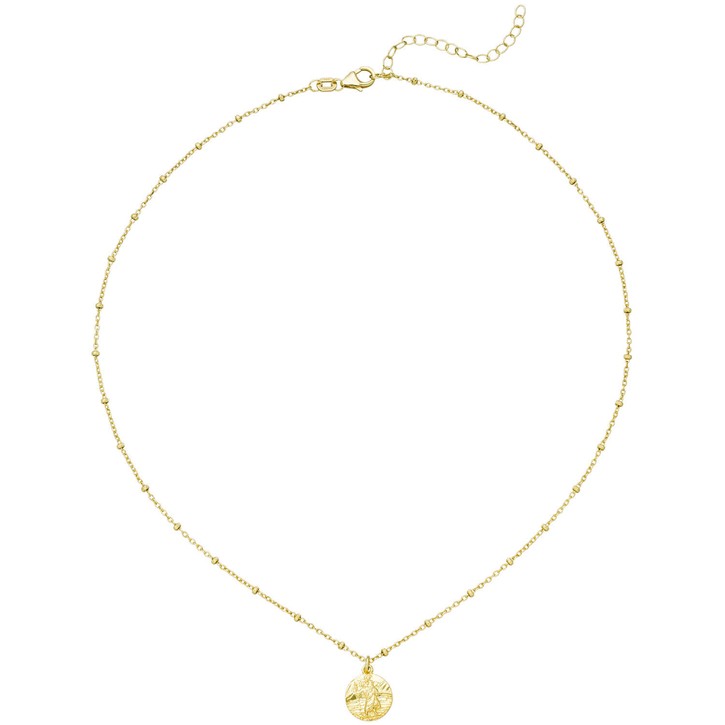 Collier mit Anhänger Christopherus 925 Silber vergoldet