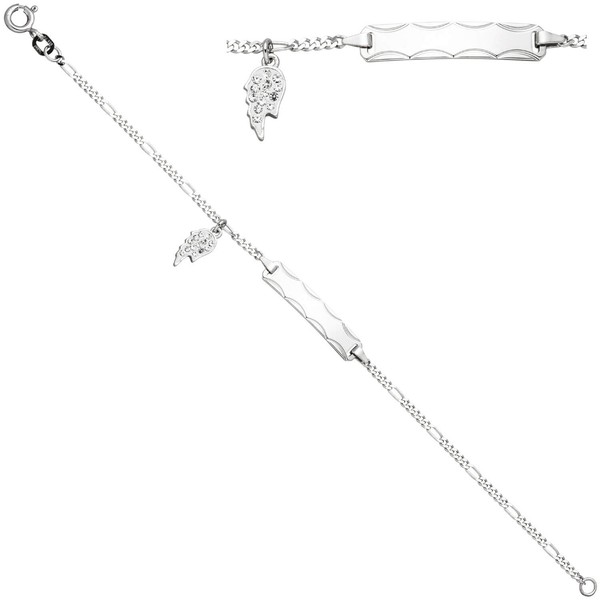 Identband Engelsflügel aus 925 Silber 14 Zirkonia 16cm