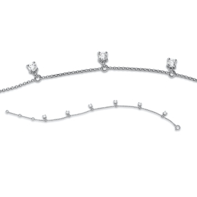 Armband aus 750 Gold Weißgold 6 Brillanten 0,57ct W-SI L:18cm