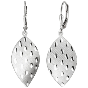 Ohrhänger aus 925 Silber matt-glänzend Boutons Ohrringe Ohrschmuck 42,8x15,5mm Ohrhänger aus 925 Silber matt-glänzend Boutons Ohrringe Ohrschmuck 42,8x15,5mm