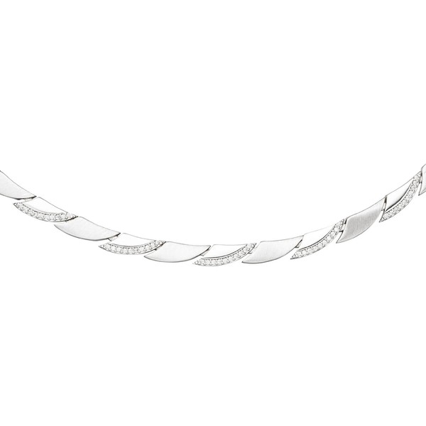 4.6mm Collier aus 925 Silber mit 210 Zirkonia 45cm