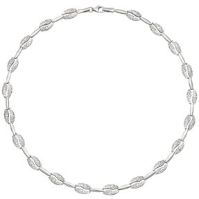 8,2mm Collier Halskette aus 925 Silber mattiert & gehämmert 45cm Halsschmuck 8,2mm Collier Halskette aus 925 Silber mattiert & gehämmert 45cm Halsschmuck