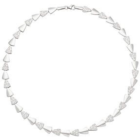 7,7mm Collier Halskette aus 925 Silber mattiert & gehämmert 45cm Halsschmuck 7,7mm Collier Halskette aus 925 Silber mattiert & gehämmert 45cm Halsschmuck