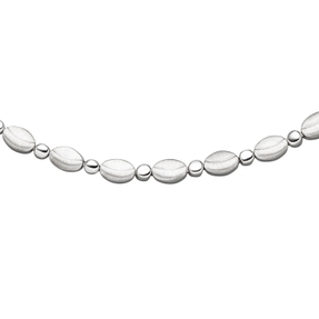 5,4mm Collier Halskette 925 Silber teilmattiert & rhodiniert 45cm Halsschmuck