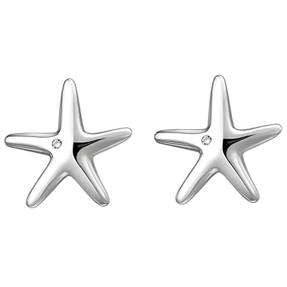 Ohrstecker Seestern Seesterne aus 925 Silber mit 2 Zirkonia Ohrringe Ohrschmuck