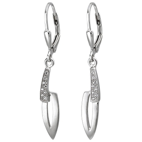 Ohrhänger aus 925 Silber matt 16 Zirkonia Ohrringe Boutons Ohrschmuck Ohrhänger aus 925 Silber matt 16 Zirkonia Ohrringe Boutons Ohrschmuck