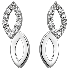 Ohrstecker aus 925 Silber mit 20 Zirkonia Ohrringe Silberohrringe Ohrschmuck