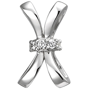 Anhänger aus 925 Silber mit 5 Zirkonia Silberanhänger Halsschmuck Damen