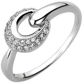 Ring aus 925 Silber mit 25 Zirkonia Silberring Fingerring Fingerschmuck