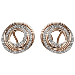 Ohrstecker aus 925 Silber rotgold vergoldet mit 92 Zirkonia Ohrringe Ohrschmuck Ohrstecker aus 925 Silber rotgold vergoldet mit 92 Zirkonia Ohrringe Ohrschmuck