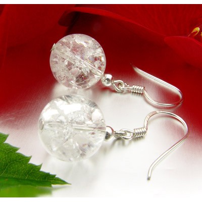 Ohrringe aus Bergkristall und 925 Silber