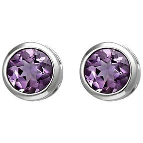 Solitär Ohrstecker aus 925 Silber Amethyst violett lila rund Ohrringe Ohrschmuck Solitär Ohrstecker aus 925 Silber Amethyst violett lila rund Ohrringe Ohrschmuck
