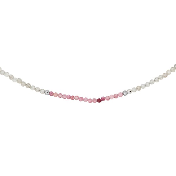 Collier Labradorit und Turmalin und Hämatin 45cm