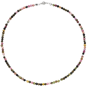 Halskette Kette aus Turmalin und Hämatin 45cm Edelsteinkette multicolor Halskette Kette aus Turmalin und Hämatin 45cm Edelsteinkette multicolor