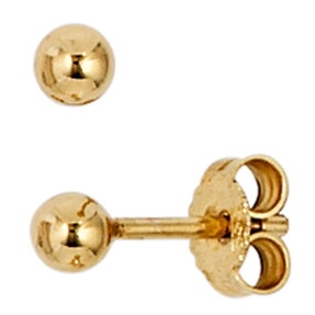 Paar Ohrstecker aus 333 Gold Gelbgold Kugel Ø 2,8mm Ohrringe Ohrschmuck