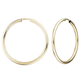 Paar Creolen 28,6x1,7mm aus 333 Gold Gelbgold Ohrringe rund glänzend Damen Paar Creolen 28,6x1,7mm aus 333 Gold Gelbgold Ohrringe rund glänzend Damen