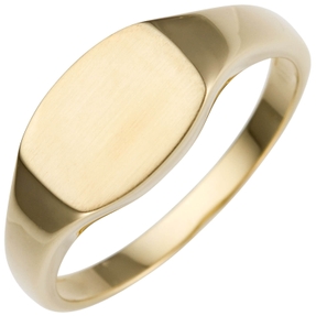 Ring aus 585 Gold Gelbgold flach teilmattiert Goldring Fingerring Unisex Ring aus 585 Gold Gelbgold flach teilmattiert Goldring Fingerring Unisex