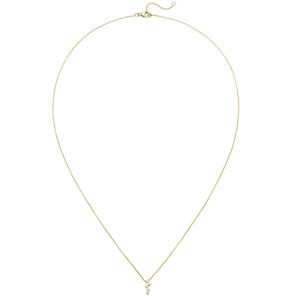 Collier 750 Gelbgold mit 5 Brillanten 0.05 Ct. 45cm