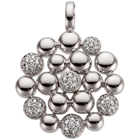 Anhänger aus 585 Gold Weißgold mit 42 Diamanten Brillanten 0,31ct. Halsschmuck