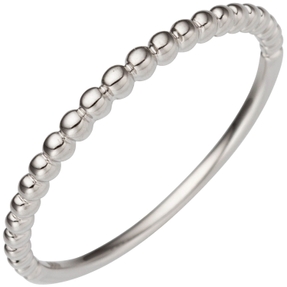 Ring Kugelring Damenring Fingerring Kügelchen Breite 1,7mm 585 Gold Weißgold