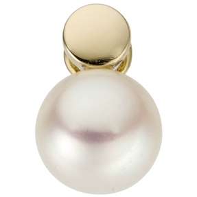 Anhänger aus 585 Gold Gelbgold mit Süßwasser Perle weiß Halsschmuck Damen Anhänger aus 585 Gold Gelbgold mit Süßwasser Perle weiß Halsschmuck Damen