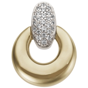 Anhänger aus 585 Gold Gelbgold & Weißgold bicolor 25 Brillanten 0,12ct. Anhänger aus 585 Gold Gelbgold & Weißgold bicolor 25 Brillanten 0,12ct.
