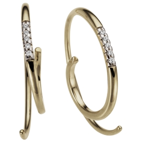 Creolen aus 585 Gold Gelbgold mit 10 Brillanten 0,04ct. Ohrringe Ohrschmuck Creolen aus 585 Gold Gelbgold mit 10 Brillanten 0,04ct. Ohrringe Ohrschmuck