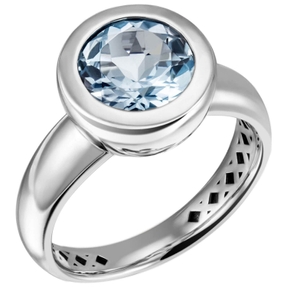 Ring aus 925 Silber mit Blautopas hellblau blau Silberring Fingerring Damenring