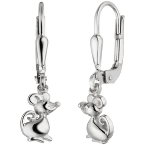 Paar Ohrhänger Maus Mäuse aus 925 Silber Ohrringe Ohrschmuck für Kinder Paar Ohrhänger Maus Mäuse aus 925 Silber Ohrringe Ohrschmuck für Kinder