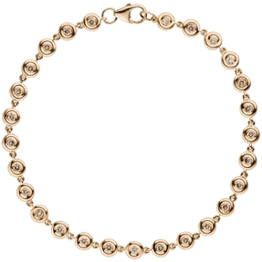 Tennisarmband Armband aus 585 Gold Rotgold mit 27 Brillanten 0,88ct. 18cm Damen Tennisarmband Armband aus 585 Gold Rotgold mit 27 Brillanten 0,88ct. 18cm Damen