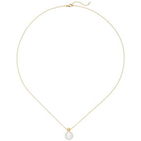 Collier Halskette mit Süßwasser Perle Anhänger aus 750 Gold Gelbgold 42-45cm Collier Halskette mit Süßwasser Perle Anhänger aus 750 Gold Gelbgold 42-45cm