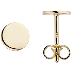 Ohrstecker Plättchen rund Ø5,9mm 333 Gold Gelbgold Ohrschmuck glänzend flach Ohrstecker Plättchen rund Ø5,9mm 333 Gold Gelbgold Ohrschmuck glänzend flach