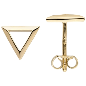 Ohrstecker Dreieck 333 Gold Gelbgold Ohrringe Ohrschmuck glänzend schlicht Ohrstecker Dreieck 333 Gold Gelbgold Ohrringe Ohrschmuck glänzend schlicht