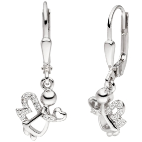 Ohrhänger Engel Engelchen 925 Silber mit 24 Zirkonia Ohrringe Ohrschmuck Ohrhänger Engel Engelchen 925 Silber mit 24 Zirkonia Ohrringe Ohrschmuck