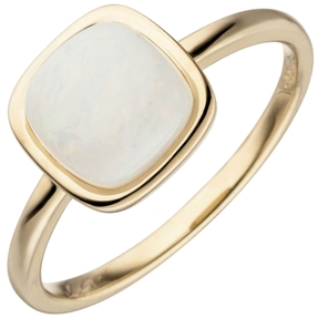 Ring aus 585 Gold Gelbgold mit Opal Goldring Fingerring für Damen