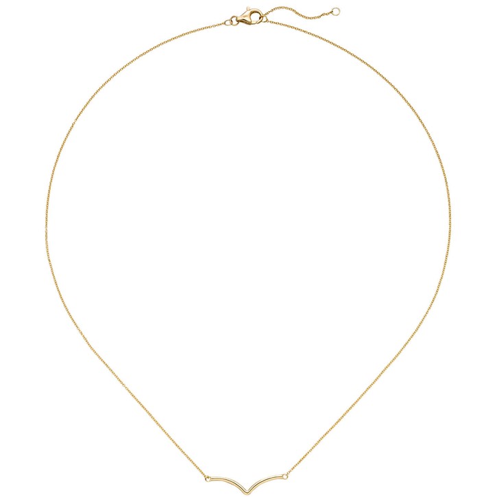 Collier Ankerkette mit Anhänger 585 Gelbgold 42-45cm