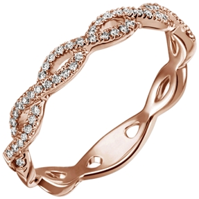 Ring aus 585 Gold Rotgold mit 49 Diamanten Brillanten 0,22ct. Fingerring Damen