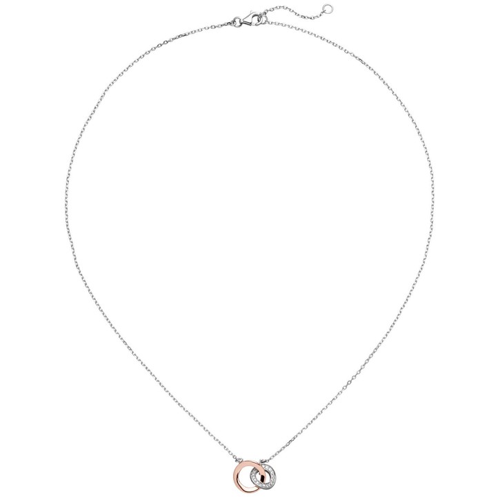 Collier mit Anhänger 925 Silber mit 18 Zirkonia
