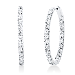 Creolen aus 750 Gold Weißgold 50 Brillanten 4,09ct TW-SI 33,5x2,8mm Creolen aus 750 Gold Weißgold 50 Brillanten 4,09ct TW-SI 33,5x2,8mm