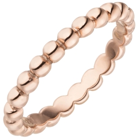 Ring Kugel Kügelchen aus 925 Silber rotgold vergoldet Kugelring für Damen Ring Kugel Kügelchen aus 925 Silber rotgold vergoldet Kugelring für Damen