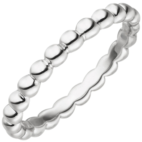 Ring Kugel Kügelchen aus 925 Silber rhodiniert Kugelring Fingerring für Damen