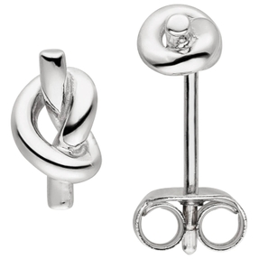 Paar Ohrstecker Knoten 8,9mm aus 925 Silber rhodiniert Ohrringe Ohrschmuck