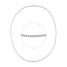Collier aus 750 Gold Weißgold 348 Brillanten 10,4ct TW-VSI L:83cm