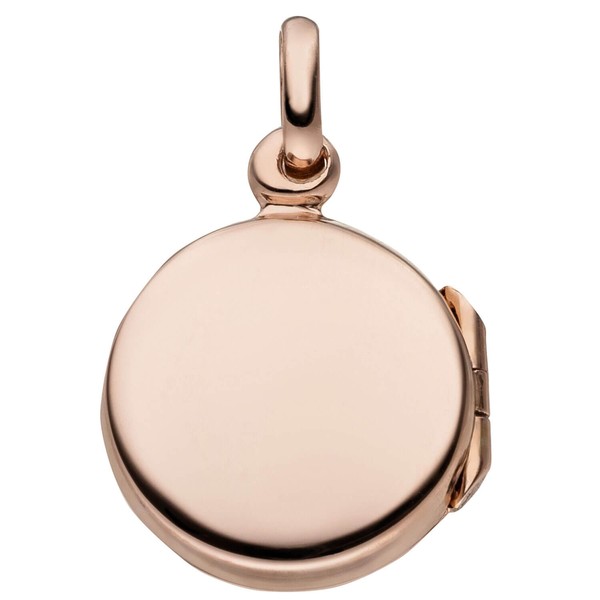 Medaillon rund 925 Silber rotgold vergoldet Zirkonia