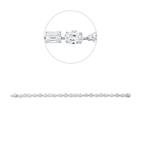 Armband aus 750 Gold Weißgold 23 Diamanten 11,83ct F-VVS B:4,6mm L:18cm Armband aus 750 Gold Weißgold 23 Diamanten 11,83ct F-VVS B:4,6mm L:18cm