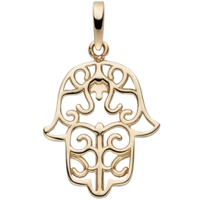 Anhänger Schutzsymbol Fatimas Hand aus 333 Gold Gelbgold 16,9x12,4mm Halsschmuck