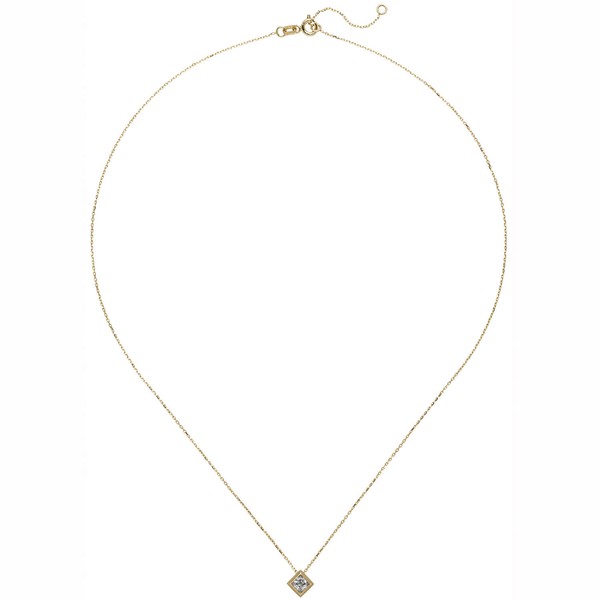 Solitär Collier aus 333 Gelbgold mit Zirkonia