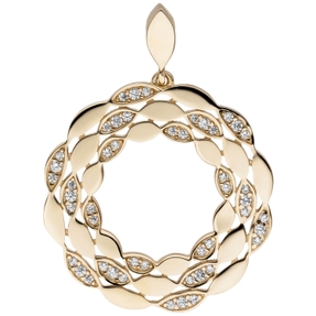 Anhänger aus 333 Gold Gelbgold mit 48 Zirkonia Ø26,2mm Halsschmuck Damen